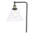 Ray Floor Lamp Matt Black/Antique Brass & Glass