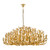 Silvius 12 Light Oval Pendant Gold Leaf