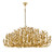 Silvius 12 Light Oval Pendant Gold Leaf