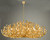 Silvius 12 Light Oval Pendant Gold Leaf