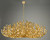 Silvius 12 Light Oval Pendant Gold Leaf