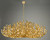 Silvius 12 Light Oval Pendant Gold Leaf