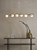 Lysandra 6 Light Bar Pendant Polished Gold and Opal Glass