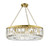 Sigourney 8 Light Pendant Satin Gold and Glass