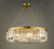 Sigourney 8 Light Pendant Satin Gold and Glass