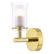Elba Bathroom Wall Light Polished Gold and Glass IP44