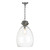 Belvedere Single Pendant Glass and Polished Pewter