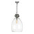 Belvedere Single Pendant Glass and Polished Pewter