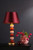 Bobble Table Lamp Strawberry and Brushed Brass Base Only