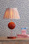 Bodkin Table Lamp Gloss Strawberry and Matt Blush Pink Base Only