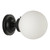 Buckley Bathroom Wall Light Black and Opal Glass IP44