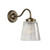 Odell Wall Light Ribbed Glass and Antique Brass