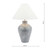 Laura Ashley Pussywillow Table Lamp Grey Ceramic and Polished Nickel With Shade