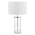 Laura Ashley Harrington Small Table Lamp Polished Nickel and Glass With Shade