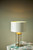 Laura Ashley Harrington Small Table Lamp Antique Brass and Glass With Shade