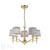 Marble Hill 5 Light Armed Pendant Aged Brass With Shade
