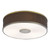 Alvaro 3 Light Flush Antique Bronze With Brown Shade