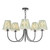 Becca 5 Light Pendant Matt Black With Shade Becca 5 Light Pendant Matt Black With Shade