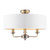 Laura Ashley Sorrento 3 Light Semi-Flush Antique Brass With Ivory Shade