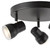 Clint 3 Light Bathroom Plate Spotlight Matt Black IP44 Clint 3 Light Bathroom Plate Spotlight Matt Black IP44