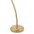 Cognac Table Lamp Satin Gold and Champagne Ribbed Glass Cognac Table Lamp Satin Gold and Champagne Ribbed Glass