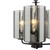 Daylin 3 Light Pendant Satin Black and Smoked Ribbed Glass Daylin 3 Light Pendant Satin Black and Smoked Ribbed Glass