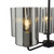 Daylin 5 Light Pendant Satin Black and Smoked Ribbed Glass Daylin 5 Light Pendant Satin Black and Smoked Ribbed Glass