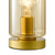 Daylin Table Lamp Satin Gold and Amber Ribbed Glass Daylin Table Lamp Satin Gold and Amber Ribbed Glass