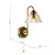 Erika Wall Light Antique Bronze and Amber Glass Erika Wall Light Antique Bronze and Amber Glass