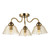 Erika 3 Light Semi-Flush Antique Bronze and Amber Glass Erika 3 Light Semi-Flush Antique Bronze and Amber Glass