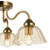 Erika 3 Light Semi-Flush Antique Bronze and Amber Glass Erika 3 Light Semi-Flush Antique Bronze and Amber Glass