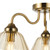 Erika 3 Light Semi-Flush Antique Bronze and Amber Glass Erika 3 Light Semi-Flush Antique Bronze and Amber Glass