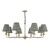 Favian 8 Light Pendant Matt Bronze Fitting Only
