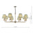 Favian 8 Light Pendant Matt Bronze With Shade Favian 8 Light Pendant Matt Bronze With Shade