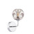 Feya Wall Light Polished Chrome With Closed Organic Smoked Glass Feya Wall Light Polished Chrome With Closed Organic Smoked Glass