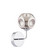 Feya Wall Light Polished Chrome With Closed Organic Smoked Glass Feya Wall Light Polished Chrome With Closed Organic Smoked Glass