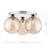 Foley 3 Light Flush Polished Chrome With Amber Dimpled Glass Foley 3 Light Flush Polished Chrome With Amber Dimpled Glass