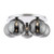 Foley 5 Light Flush Polished Chrome With Smoked Glass Foley 5 Light Flush Polished Chrome With Smoked Glass
