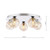 Foley 5 Light Flush Polished Chrome With Closed Organic Amber Glass Foley 5 Light Flush Polished Chrome With Closed Organic Amber Glass