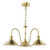 Hadano 3 Light Pendant Natural Brass and Aged Brass