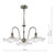 Hadano 3 Light Pendant Antique Chrome and Glass