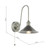 Hadano Wall Light Antique Chrome and Antique Pewter