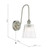 Hadano Wall Light Antique Chrome and Ribbed Glass