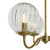 Jocelyn 3 Light Semi-Flush Natural Brass and Glass