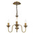 Lydian 3 Light Pendant Antique Bronze Fitting Only