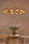 Ophira 12 Light Pendant Antique Gold and Amber Ribbed Glass