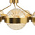 Ophira 12 Light Pendant Antique Gold and Amber Ribbed Glass