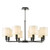 Tyler 8 Light Armed Pendant Matt Black Fitting Only