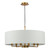 Tyler 6 Light Shadelier Antique Bronze and White With Shade