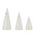 Laura Ashley Set of 3 Lit White Ceramic Christmas Ornament